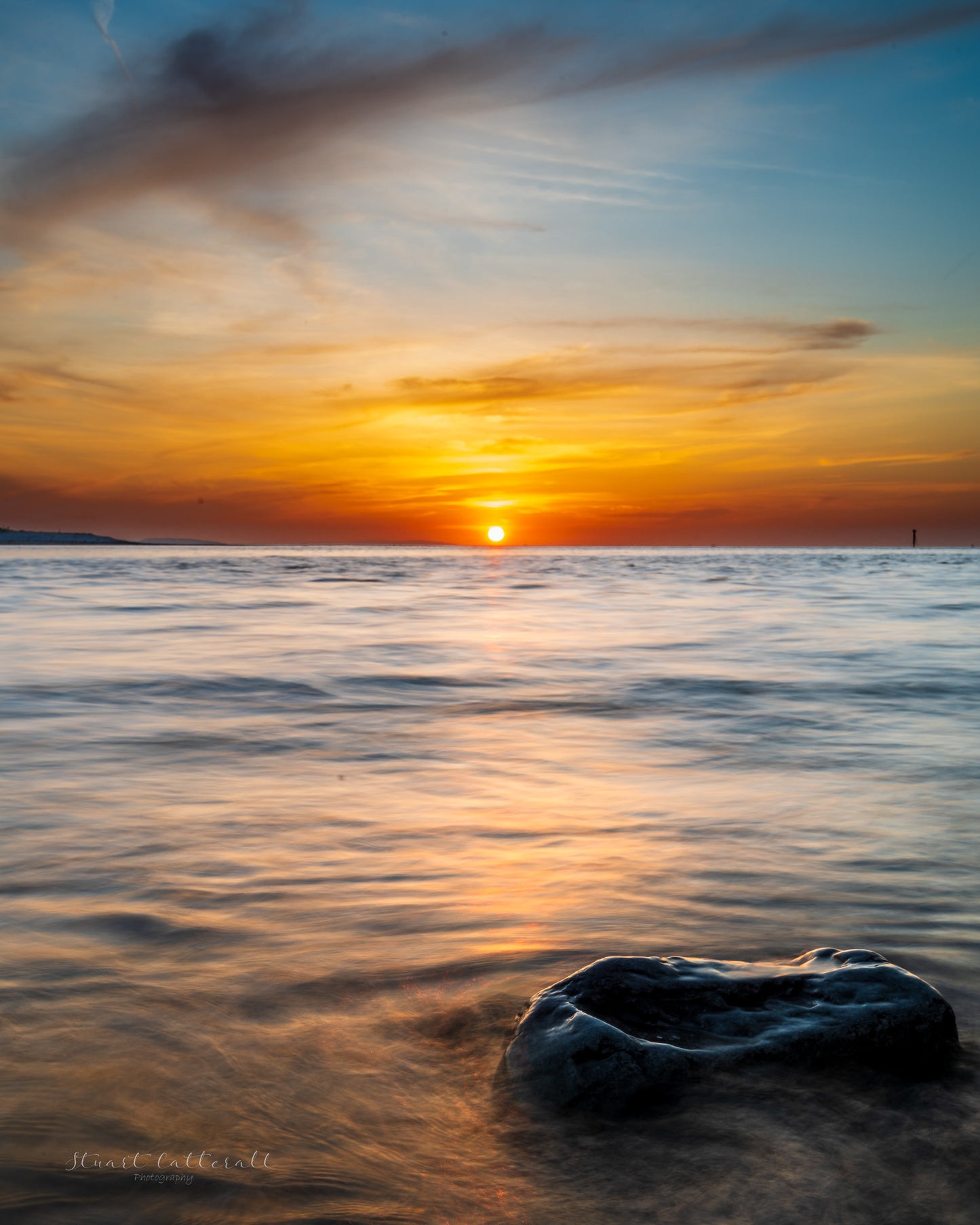 Sunset at high tide - Conwy